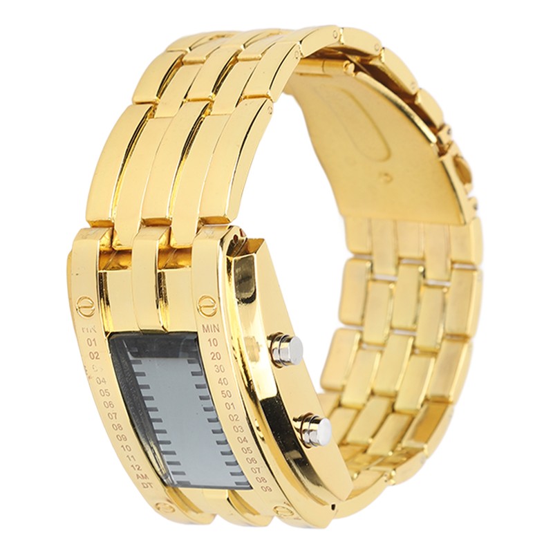Men's Watch Fashion Exquisite Waterproof Alloy Men's LED Watch with