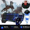 Wireless Gaming Keyboard and Mouse,Rainbow Backlit Rechargeable Keyboard Mouse with