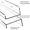 Unbranded 4 Pack 24-Inch Long Clear Acrylic Floating Shelves Wall