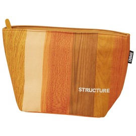 Skater KBC4 Pouch-Shaped Lunch Bag, Cold Insulation, Zipper Type, Wood Grain, Light Brown, 11.8 x 8.7 x 4.7 inches (30 x 22 x 12 cm)
