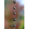 Monarch Rain Chains 18106 Aluminum Hammered Cup Rain Chain, 8-1/2