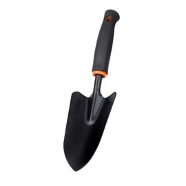 Eintly Garden Hand Trowel Set, 2 Piece Hand Shovel Set for Gardening, Digging, Planting (Black Rubber Handle)