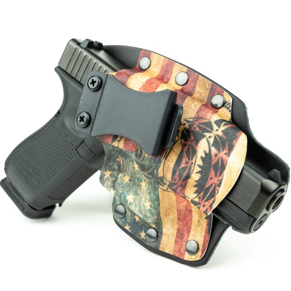 Infused Kydex USA Don't Tread On Me Snake Flag IWB Hybrid Concealed Carry Holster (Right-Hand, for Walther PPQ 45)