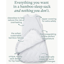 PurComfy Quilted Supersoft Sleep Sack, 2.5 TOG Premium Bamboo Viscose Warm Baby Sleeping Bag, 2-Way Zipper 6-15 Months (Dolphin)