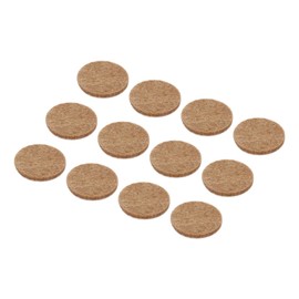 MECCANIXITY 24pcs Felt Furniture Pads, 1 Inch Round Small Felt Chair Leg Floor Protectors Prevent Scratches for Furniture Hard Floor, Khaki