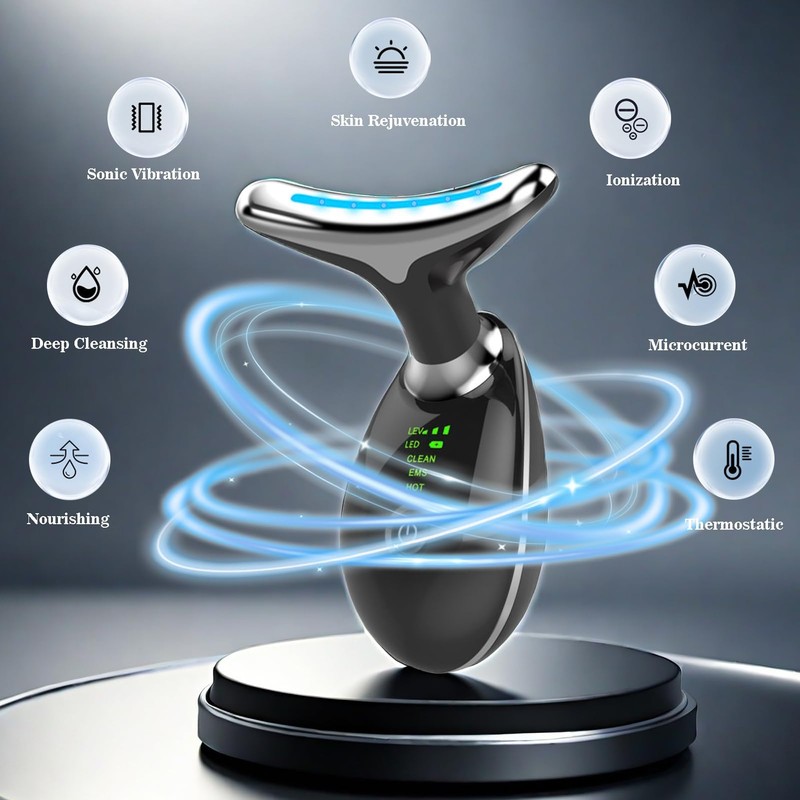 Face Massager Against Wrinkles, 7-in-1 Double Chin Remover, Massager Face