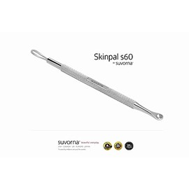 Suvorna Skinpal s60 Whitehead & Blackhead Remover, Cleaner & Comedone Extractor 2in1. Made with Dermatologist Grade Surgical Steel. Approved by Best aestheticians, Comes with Product guide & Warranty.