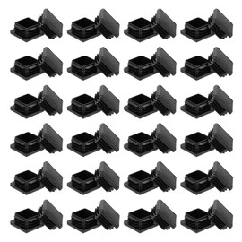 PATIKIL - Tapones cuadrados de plástico para agujeros de 1 pulgada, paquete de 25 tapas de extremo para tubos cuadrados de metal para muebles de silla, patas de cerca, tubo de poste, color negro