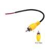 sourcing map 6 Inch Flat Yellow RCA Male Plug Jack