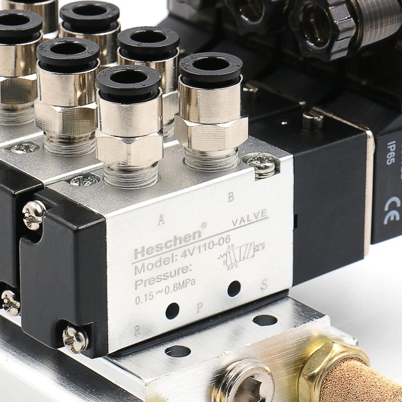 Heschen Electric Pneumatic 4 Solenoid Valve 4V110-06 DC24V PT1/8" 5