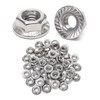 QXSKSLH 10 Pieces M10 Flange Nuts, M10-1.5mm Serrated Hex Flange