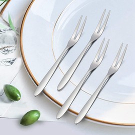 24 Pcs Dessert Forks,5.1 InchStainless Steel Mini Salad Fruit Fork Tasting Forks Cocktail Fork