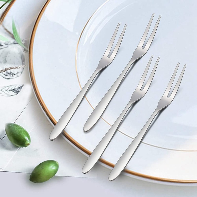 24 Pcs Dessert Forks,5.1 InchStainless Steel Mini Salad Fruit Fork