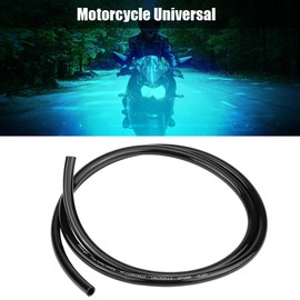 Universal Rubber Fuel Pipe Petrol Fuel Hose Fuel Line Tube Motorcycle Fuel Pipe Rubber Petrol Tube Dirt Bike Motorbike Petrol Pipe Hose 1m Long Black