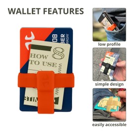 8TIMBER Mawashi Wallet Band Orange - Durable Silicone Rubber Card Holder for Credit Cards and Cash - Secure, Stylish, and Convenient Minimalist Wallet - Perfect for On-The-Go and Daily Use
