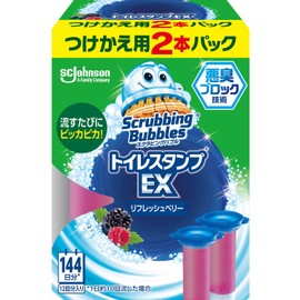 Scrubbing Bubbles Toilet Cleaner, Toilet Stamp EX, Refreshing Berry Scent, Replacement (Pack of 2), Enough for 12 Stamps, Deodorizing, Odor Blocking