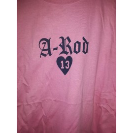 Gildan ny yankees womens tee MEDIUM PINK&BLUE #13 ALEX RODRIGUEZ A-ROD TSHIRT BIN362