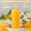 Spiral Beeswax Candles Natural Beeswax Pillar Candles 2.8x6 Unscented Beeswax