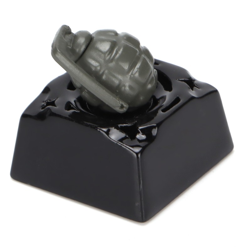Decorative Keycap Aluminum Alloy Grenade Shape Translucent Mechanical Keyboard Accessories