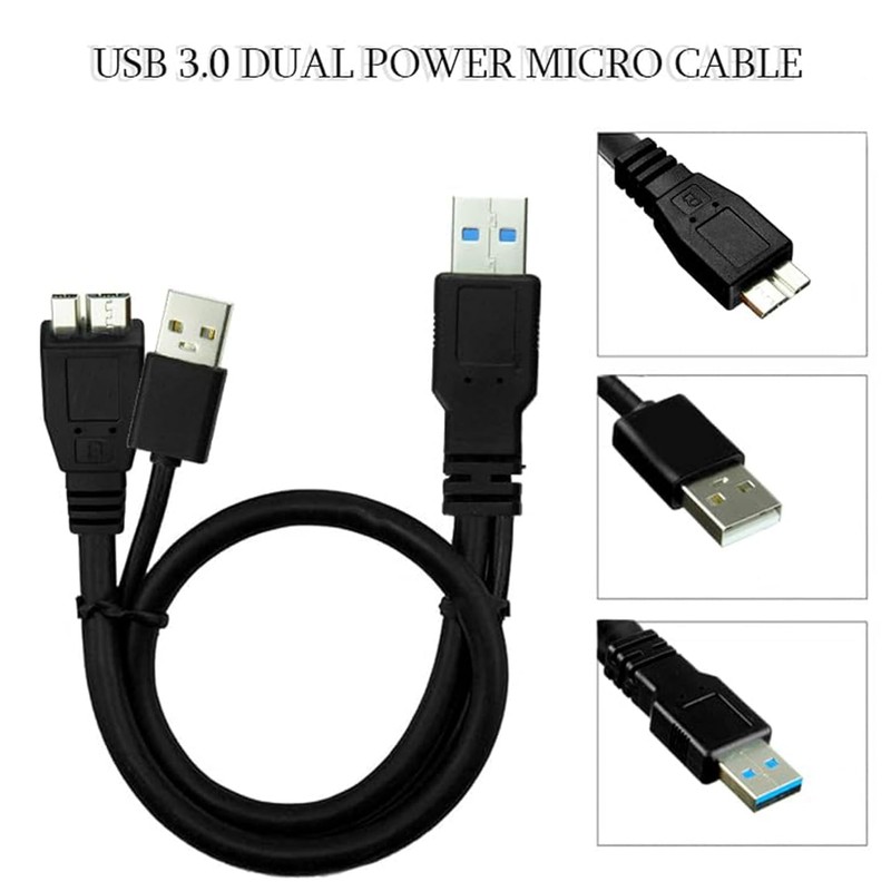 SaiTech IT 1 feet USB 3.0 Dual Power Y Shape