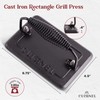Cuisinel Cast Iron Grill Pan + Rectangular Cast Iron Grill