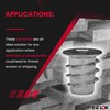 E-Z LOK Threaded Insert for Soft Wood, Zinc Hex-Flanged Thread