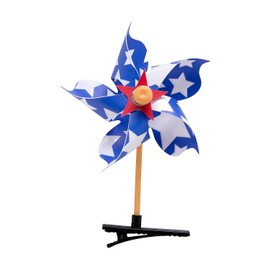 Patriotic Red White & Blue Pinwheel Hair Clips 12 Pieces