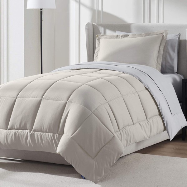 Nestl Twin XL Comforter Set 5 Piece - Reversible Twin
