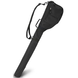 Earth Lead Gold Club Case, Storage For A Maximum Of 7 Clubs, Available in 9 Colors, Ultra Lightweight, Large Capacity, & Compact Storage, Includes Zipper Pocket, Soft Case, black