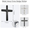 Rxwstt 2PCS Mixed Matte Black & Polished Silver Solid Metal