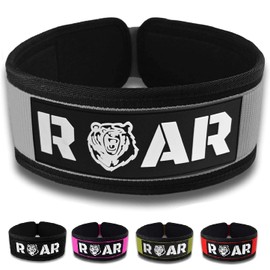 Roar® Weight Lifting Belt, Gym Belt, Powerlifting Belt, Lift Weight Belt, Deadlift Belt, Squat Belt, Lifting Belt Men, Lifting Belt Women (XS, Grey)