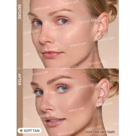 SHEGLAM Sun Sculpt Contorno Líquido - Soft Tan Bronceador Líquido Maquillaje Blush Contorno Facial Ligero Fácil de Difuminar para Mejillas