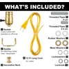 Brass Finish Lamp Repair Kit - Rewire Table & Floor