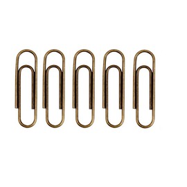 Generic - 100 clips de papel de color bronce, clips de metal para notas, clips clasificados, clips de papel clásico para diario chatarra, papelería, suministros escolares y oficina