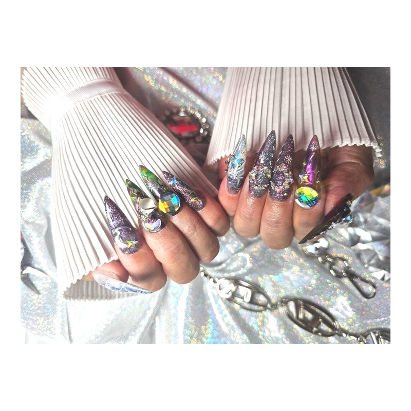  Night Sky Space Nail Nail Queen Handmade Nail Tips
