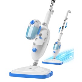 Steam Mop for Hardwood Floor Cleaning, Floor Steamer Cleaner Lightweight for Vinyl, Laminate, Carpet, Tile Hard Floors w/Adjustable Steam Modes & Height, 23ft Cord, 2 Washable Pad