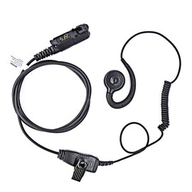 WODASEN Auriculares giratorios C para Motorola XPR 3000 XPR 3300 XPR 3500 XPR 3000e XPR 3300e XPR 3500e XIR P6620 XIR P6600 E8600 DP2400 DP2600 Walkie Talkie Radio con micrófono PTT
