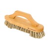 Redecker Union Fiber Scrub Brush with Oiled Beechwood Bow-Shaped Handle,