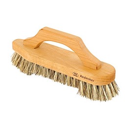 Redecker Union Fiber Scrub Brush with Oiled Beechwood Bow-Shaped Handle, 8-5/8-Inches