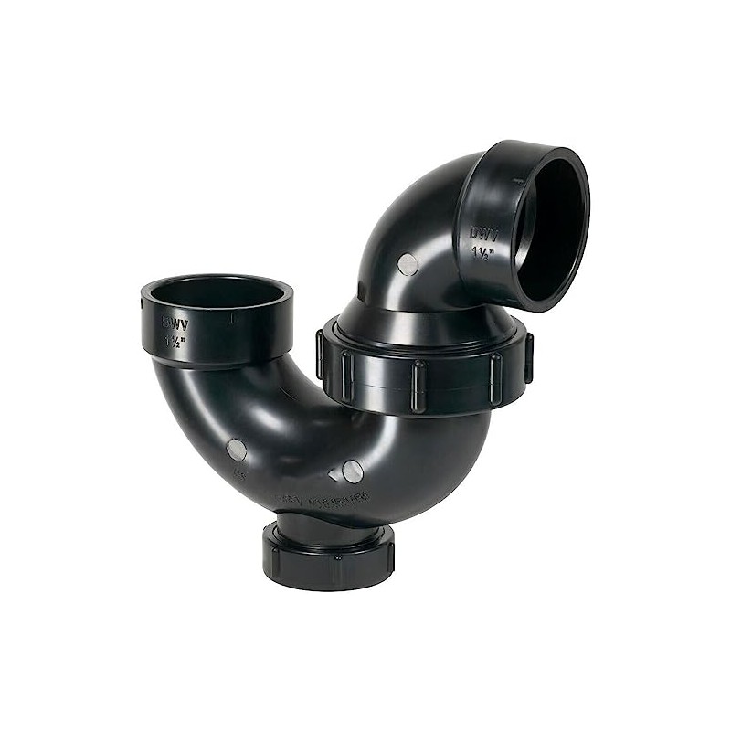 LEFITPA Replacement 93231 1-1/2 Inch ABS P-Trap with Cleanout and