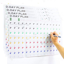 Daily to-Do Planner Sheet 4 Pack, 100 Days Countdown Schedule Wall Calendars Daily Behavior Chart,Daily Weekly Months Planner Goals Organizer Sheet