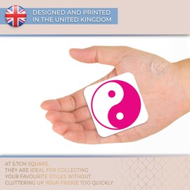 Destination Vinyl ltd Fridge Magnet - Pink Yin Yang Yoga Meditation 5237