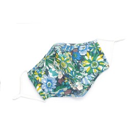 Habac Studio - 100% Cotton Face Mask, Reusable Face Mask, Face Masks Washable UK, Masks for Women, Face Covering, Mask Adjustable Nose Wire (Floral 7)