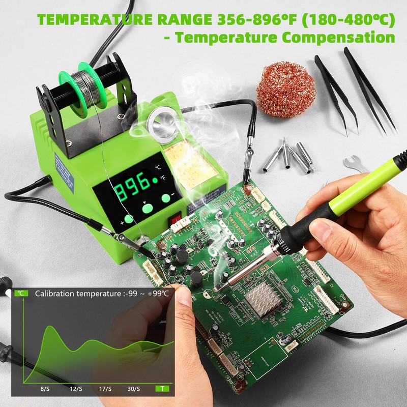 Soldering Station, 100W Digital Display Soldering Iron Station Kit with