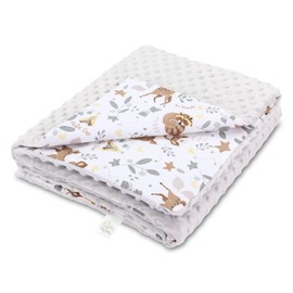 Pram Blanket Baby Summer Blanket with Plush Fabric 75 x 100 cm - Children's Blanket Cuddly Blanket Pram Blanket for Children Newborn Outdoor Baby Blanket Cuddly Blanket Deer