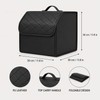 Foldable PU Leather Car Trunk Organizer with Lid, Large Capacity
