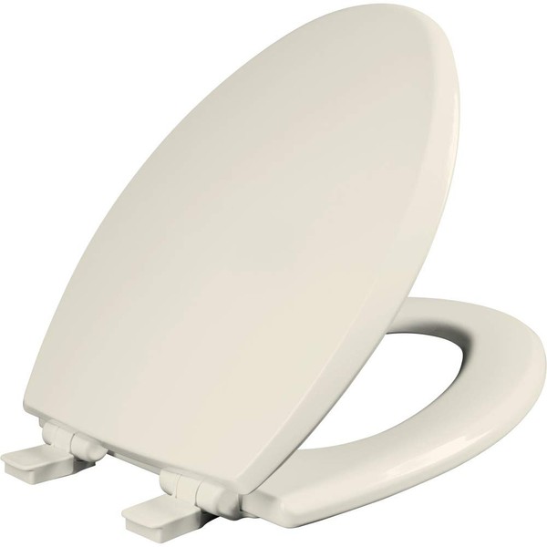 Mayfair 1847SLOW 346 Kendall Slow-Close, Removable Enameled Wood Toilet Seat that will Never Loosen, 1 Pack - ROUND, Biscuit/Linen