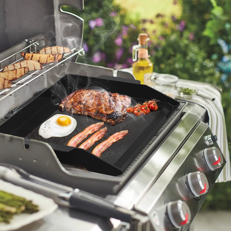 Onlyfire Universal Enamelled Cast Iron Cooking Griddle, Nonstick Coating Griddle