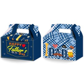 Ertyjikg 20 Pcs Fathers Day Party Supplies Fathers Day Candy Boxes Cardboard Present Boxes 2 Style for Happy Fathers Day Decorations