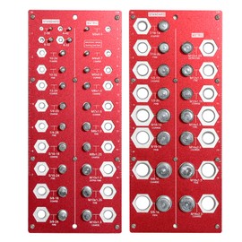 Nut and Bolt Thread Checker, 2-in-1 Thread Checker 38 Thread Nut Checker Standard and Metric Bolt Size and Thread Gauge with 21 Standard & 17 Metric Bolt Identifying, Red